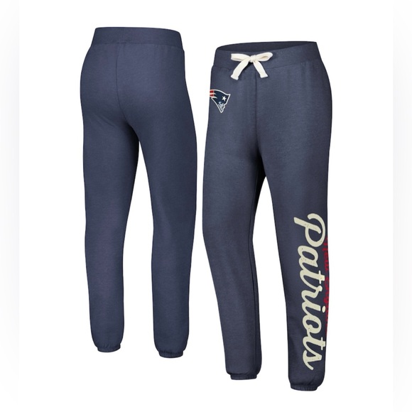 Women's New England Patriots G-I|I 4Her Navy Scrimmage Fleece Pants Size: XL - Picture 1 of 7